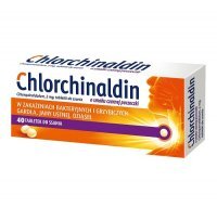 CHLORCHINALDIN o smaku porzeczkowym 40 tabletek