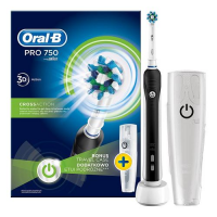 ORAL-B  PRO750 CROSSACTION Szczoteczka elektryczna BLACK + Etui   WYPRZEDAŻ