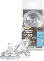 TOMMEE TIPPEE CTN smoczek silikonowy 3m+ ANTYKOLKOLWY o średnim przepływie 2 sztuki (1286)