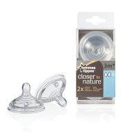 TOMMEE TIPPEE CTN smoczek silikonowy 3m+ o średnim przepływie 2 sztuki (1224)