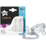 TOMMEE TIPPEE ULTRA smoczek silikonowy o średnim przepływie 3 m+ 2 sztuki