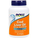 NOW FOODS COD LIVER OIL tran z wątroby dorsza 650mg 250 kapsułek