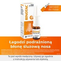 RINOTAC, spray do nosa – nawilżenie i regeneracja błony śluzowej nosa, 10 ml