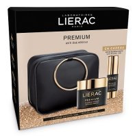 LIERAC PREMIUM Krem jedwabisty 50 ml + Krem pod oczy 15 ml + KOSMETYCZKA