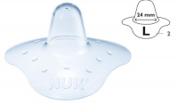NUK Silikonowe osłonki brodawek sutkowych rozmiar L 2 sztuki (721.314)