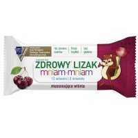 Lizak MNIAM-MNIAM o smaku mussssująca wiśnia 1 sztuka