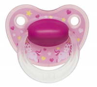 BIBI SWISS HAPPINESS smoczek ORTODONTYCZNY uspokajający 16  miesięcy+ (1sztuka) JEDNOROŻEC