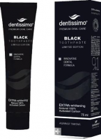 DENTISSIMO SWISS BIODENT Pasta do zębów BLACK EXTRA WHITENING 75 ml