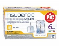 PIC SOLUTION INSUPEN Igły do penów insulinowych 31G 0,25 x 6 mm 100 sztuk