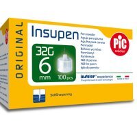 PIC SOLUTION INSUPEN Igły do penów insulinowych 32G 0,23 x 6 mm 100 sztuk