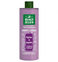 BIAŁY JELEŃ OWOC I ZIOŁO szampon do włosów oczyszczający ŁOPIAN i JAGODA 400 ml