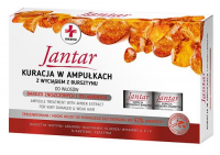 JANTAR MEDICA Kuracja z wyciągiem z bursztynu do włosów zniszczonych i osłabionych 5x5ml IDEEPHARM