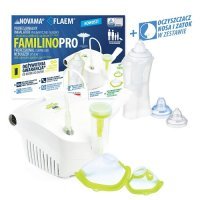 NOVAMA FAMILINO PRO inhalator pneumatyczno tłokowy + RHINO CLEAR ERGO irygator do nosa