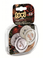 LOVI smoczek silikonowy dynamiczny 3-6 miesięcy I LOVE 2 sztuki 22/867