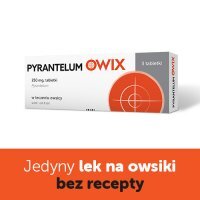 PYRANTELUM OWIX 250 mg 3 tabletki leczenie owsicy