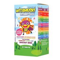 WITAMUSKI 60 tabletek musujących do ssania z tatuażem