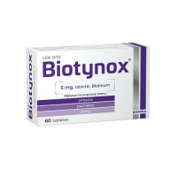 Biotynox tabl. 5 mg - 60 tabletek  biotyna na wypadanie włosów