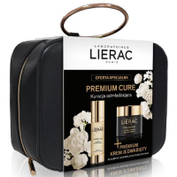 LIERAC PREMIUM CURE intensywna kuracja 28 dni 30ml +LIERAC PREMIUM Krem jedwabisty 50ml +KOSMETYCZKA