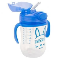 DR BROWN'S Kubek pierwsza słomka NIEBIESKI 270ml