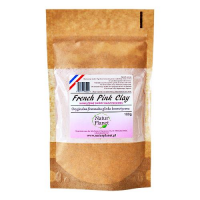 NATUR PLANET Oryginalna francuska glinka kosmetyczna nawilżenie skóry naczynkowej RÓŻOWA 100 g