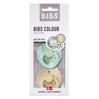 BIBS smoczek z naturalnego kauczuku Hevea rozmiar 1 MINT & BEIGE 0-6 miesiąca 2 sztuki