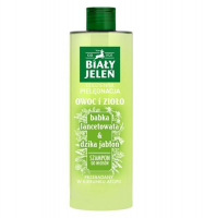 BIAŁY JELEŃ OWOC I ZIOŁO szampon do włosów BABKA LANCETOWATA & DZIKA JABŁOŃ 400ml