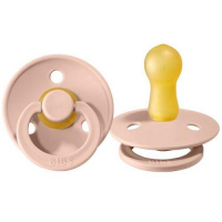 BIBS Smoczek uspokajający kauczukowy 6-18m Hevea Blush M, 1 szt.