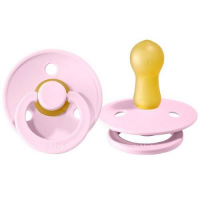 BIBS smoczek z naturalnego kauczuku Hevea rozmiar S PINK 0-6 miesiąca 1 sztuka (103)