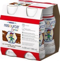 RESOURCE JUNIOR Płyn o smaku czekoladowym 4 x 200 ml