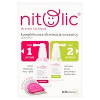 PIPI NITOLIC ZESTAW Leczenie i Ochrona przeciw wszawicy 50 ml + 30 ml + grzebień