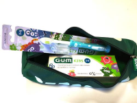 SUNSTAR GUM Zestaw z piórnikiem Kids Pasta Kids 2-6 lat 50ml + Szczoteczka Monster Kids 3-6lat (950)