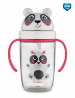 CANPOL BABIES Kubek z rurką silikonową HELLO LITTLE 400ml BEŻOWY 56/500