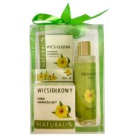 NATURALIS Zestaw wiesiołkowy: Krem nawilżający, 50 ml + Tonik, 200 ml + Pomadka ochronna, 3,6 g