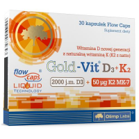 OLIMP GOLD-VIT D3 2000 j.m. + K2 30 kapsułek