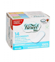 VIVICOT BIO Podpaski ANATOMIC ultra cienkie z organicznej bawełny niebielone chlorem 14 sztuk