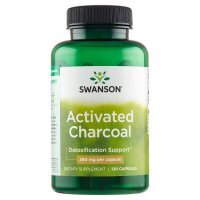 SWANSON ACTIVATED CHARCOAL Aktywny węgiel drzewny 260mg 120 kapsułek