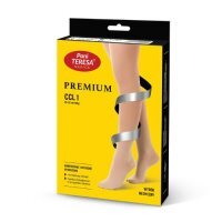Pani Teresa Rajstopy medyczne uciskowe ciążowe Premium rozmiar IV beż