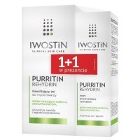 IWOSTIN PURRITIN REHYDRIN Krem przywracający nawilżenie 40 ml + żel do mycia twarzy 150 ml