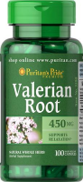 PURITAN'S PRIDE VALERIAN ROOT Waleriana 450mg 100 kapsułek