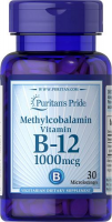 Puritan's Pride Methylocobalamin Vitamin B12 1000mcg, 30 tabl.