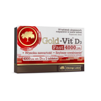 OLIMP GOLD-VIT D3 FAST 4000 j.m 30 tabletek DATA WAŻNOŚCI 04.10.2024