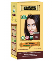 INDUS VALLEY Ziołowa farba z henną MIĘKKA CZERŃ 100% ekologiczna 120g