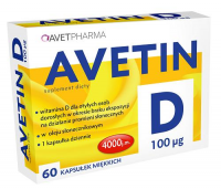 AVETIN D witamina D 100 mcg 4000 j.m. 60 kapsułek AVET PHARMA