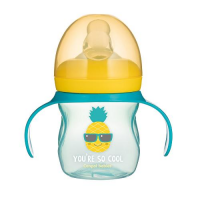 CANPOL BABIES Kubek treningowy ustnik silikonowy SO COOL TURKUSOWY 150ml 57/303_tur