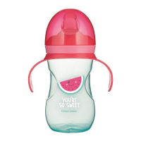CANPOL BABIES Kubek treningowy ustnik silikonowy SO COOL RÓŻOWY 270ml 57/304_pin