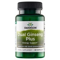 SWANSON Dual Ginseng Plus 60 kapsułek