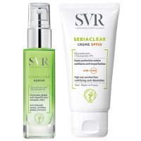 SVR SEBIACLEAR ZESTAW Serum 30 ml + CREME SPF50 krem matujący 50 ml