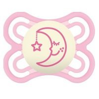 MAM PERFECT NIGHT GIRL Smoczek uspokajający 0-6 miesięcy RÓŻOWY + smoczek MAM w PREZENCIE
