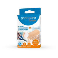 PASOCARE PLUS Plaster wodoodporny z opatrunkiem 3D, 10 sztuk (10 cm x 6 cm)