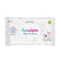 H2O WIPES Chusteczki nawilżane 60 sztuk, dla dzieci i niemowląt